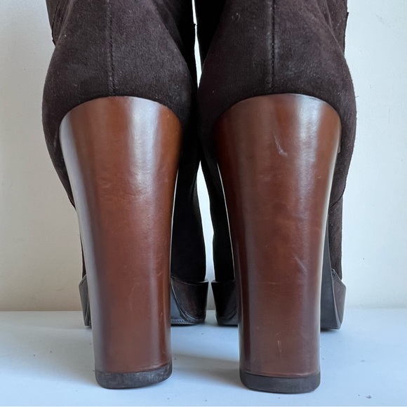 Like New 7 - STUART WEITZMAN Boots Mid Calf Short Boots Platform Suede - Picture 8 of 15